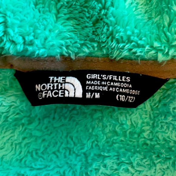The North Face Girls Teal Fleece Jacket Sz M (10/12) - Picture 2 of 3